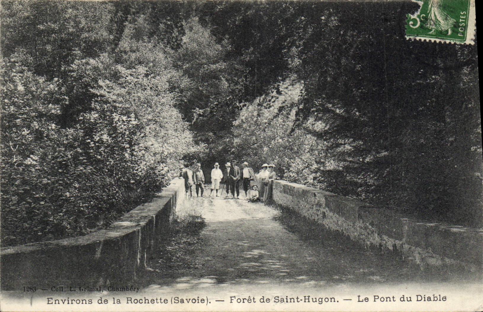 CPA Environs de La Rochette Foret de Saint Hugon Le pont du diable