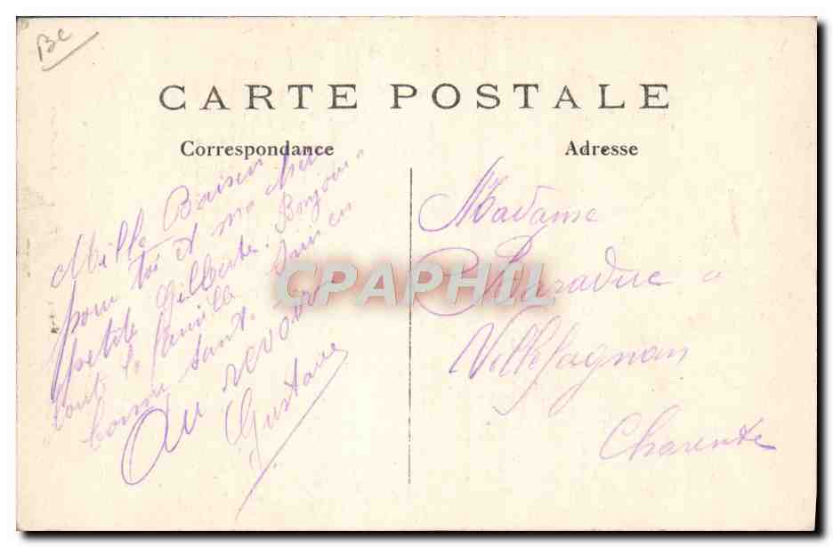 Un poste téléphonique — Dans les tranchées — B. B., Amiens — Verso