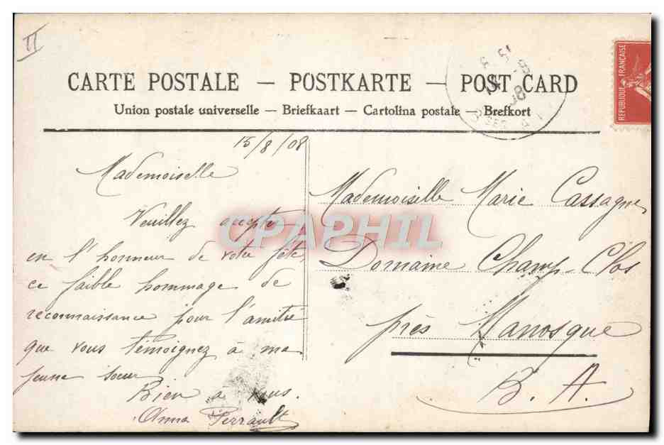CPA Telephone Fantaisie Enfant — Verso