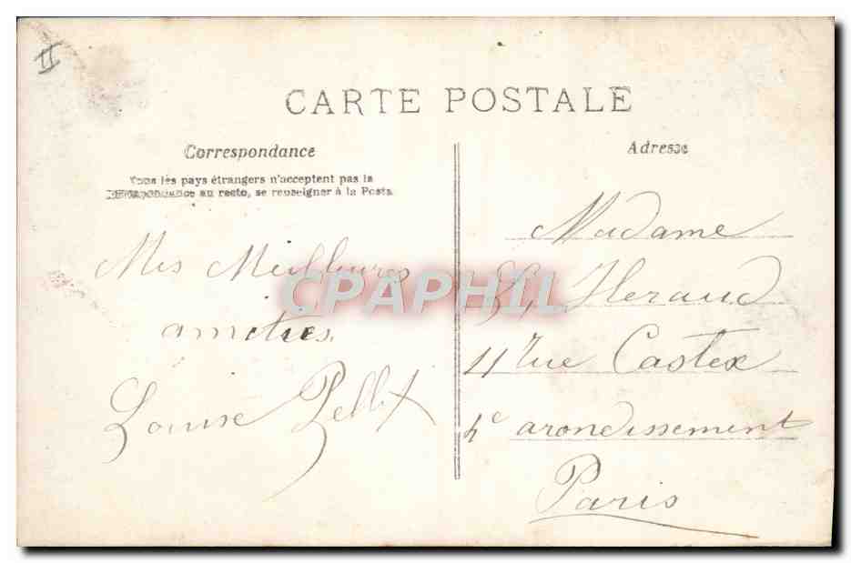 Junge Frau am Telefon — Erinnerungsszene — A.N. Paris, Nr. 558 — Rückseite