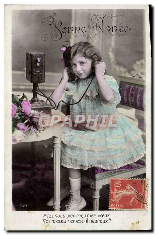 CPA Telephone Fantaisie Enfant