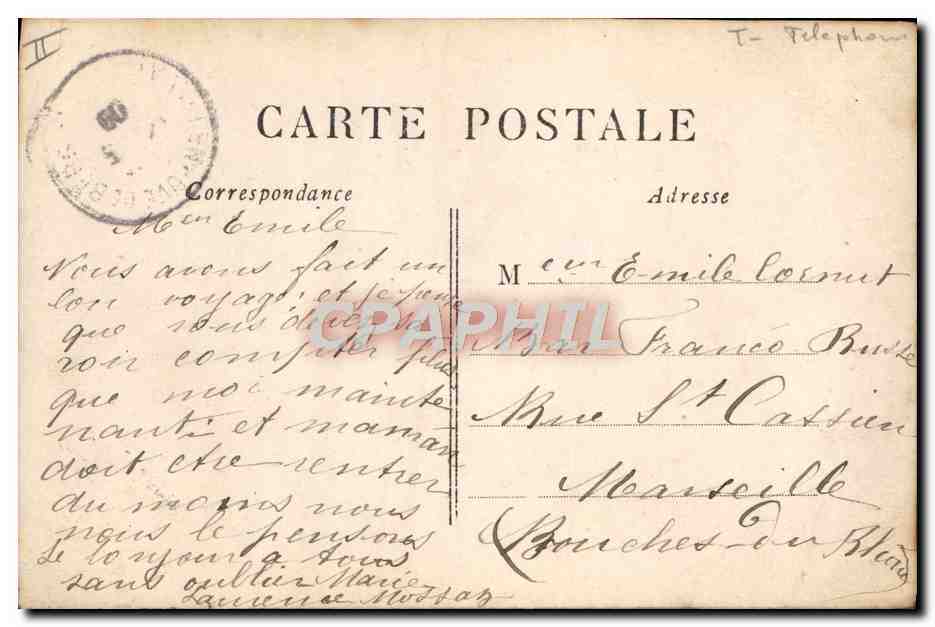 Jeune femme au téléphone — scène de correspondance — éditeur inconnu, n° 143 — Verso