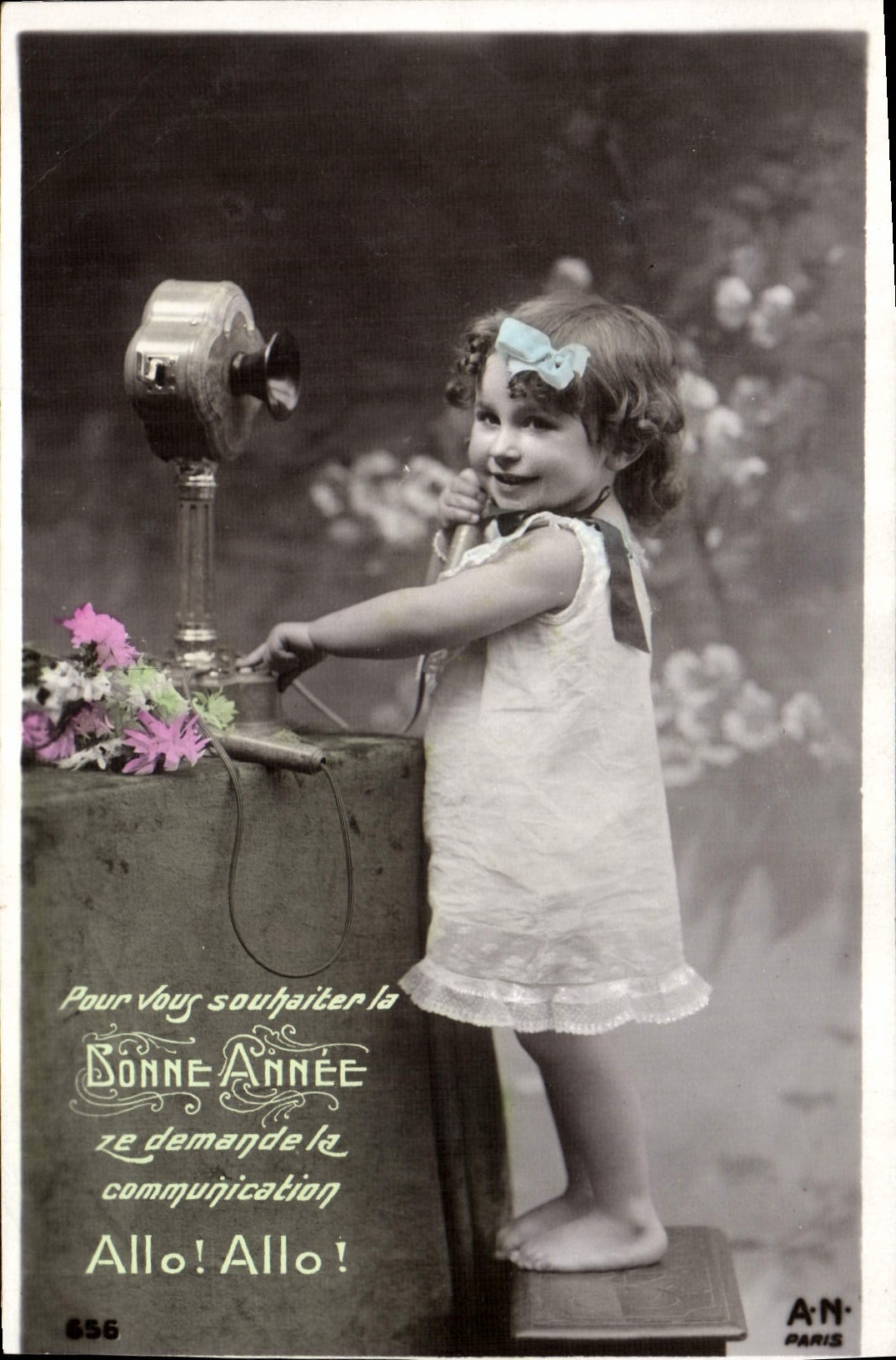 CPA Telephone Fantaisie Enfant Bebe 