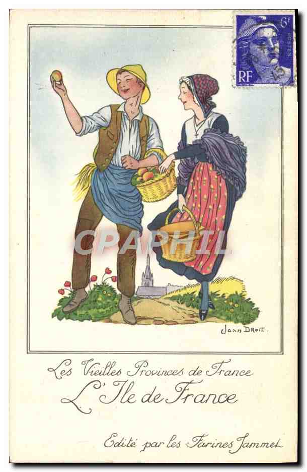 CPA Farines Jammet Ile de France Folklore