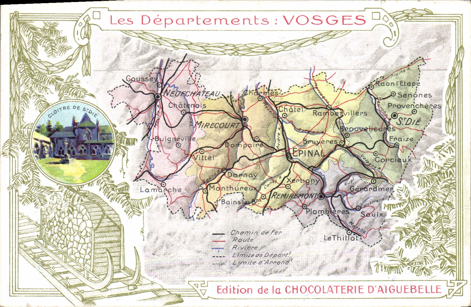 Die Departemente: VOSGES — Ausgabe der CHOCOLATERIE D'AIGUEBELLE