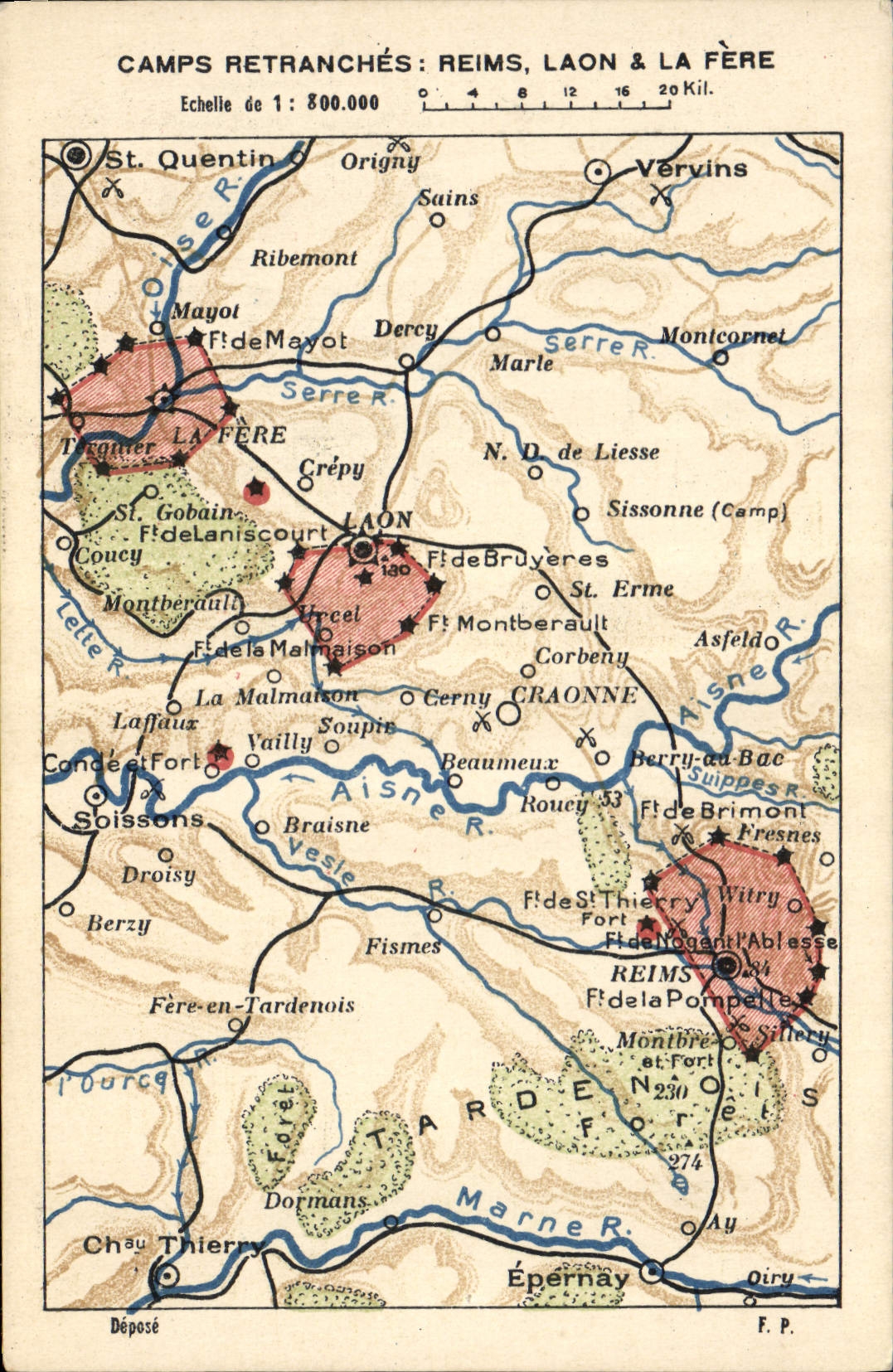 Camps retranchés : Reims, Laon & La Fère — Union Postale Universelle