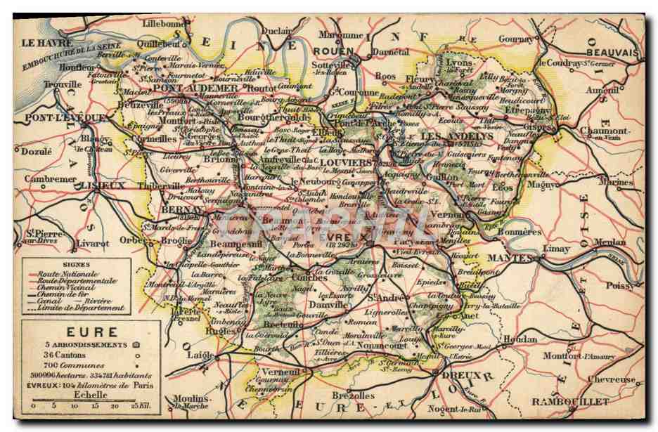 Tarjeta postal del Eure — Editor A. Quantin, París