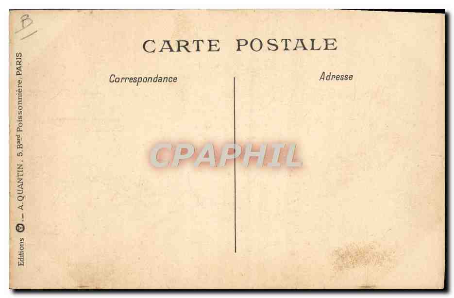 Tarjeta postal del Eure — Editor A. Quantin, París — Reverso