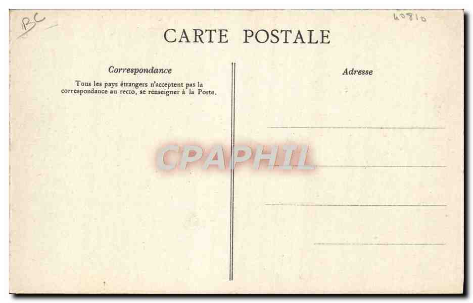 Die Departements: MANCHE — geografische Karte — Ausgabe der CHOCOLATERIE D'AIGUEBELLE — Rückseite