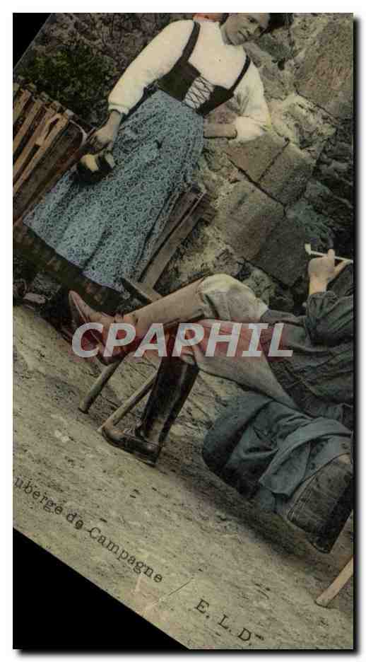 CPA Folklore Entree d'auverge de campagne 