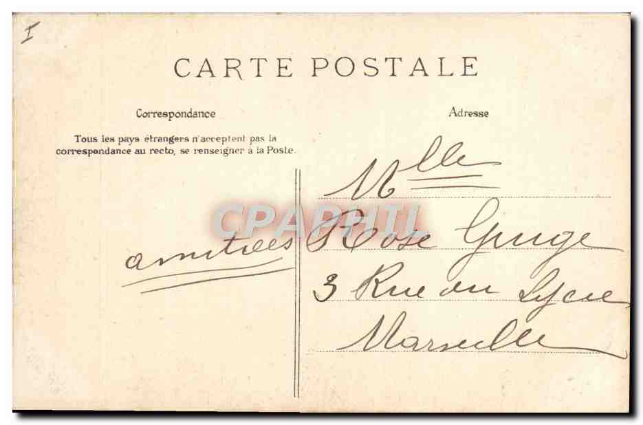 CPA Folklore Le queteur Mendiant Ane Mule  — Verso