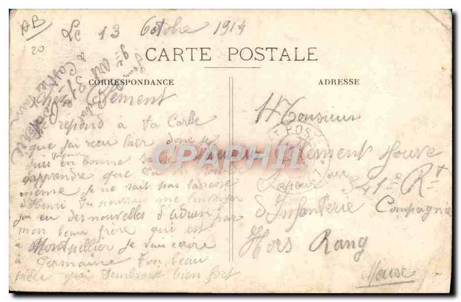 CPA Folklore La veillee des Vieux  — Verso