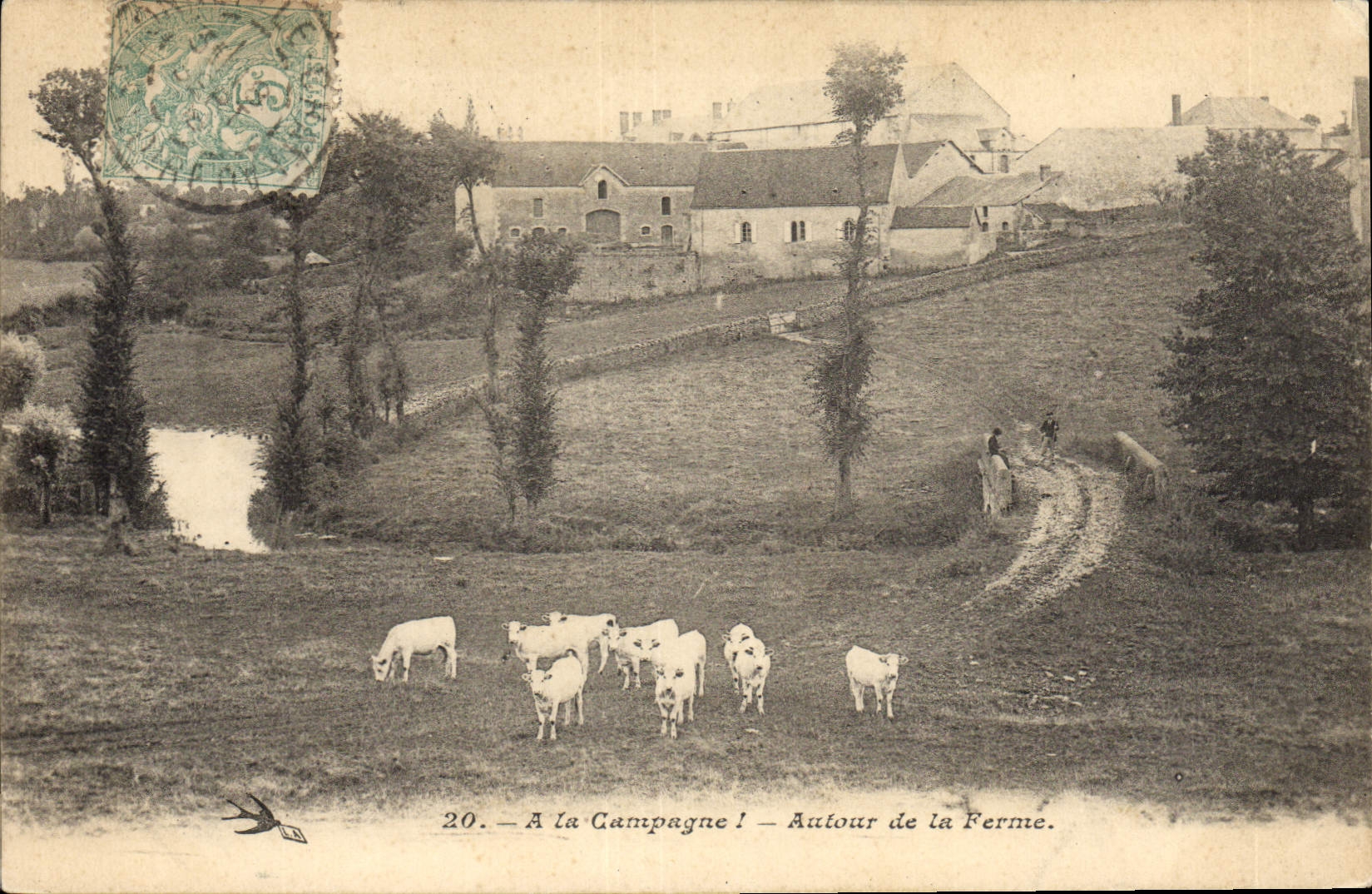 CPA Folklore Autour de la ferme Vaches 