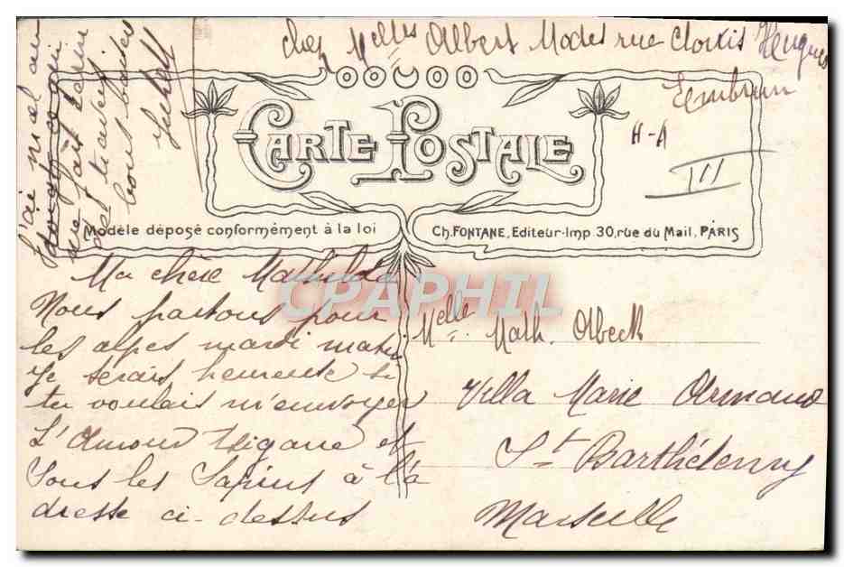 CPA Folklore Labour Attelage Boeufs — Rückseite