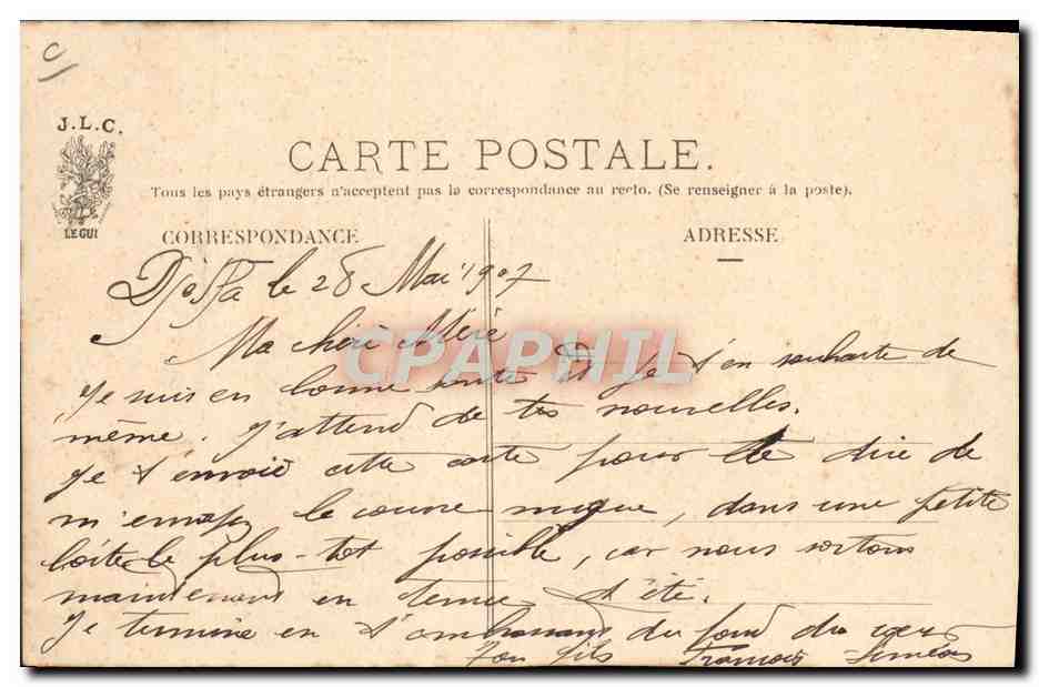 CPA Folklore Attelage La rentree des foins — Rückseite