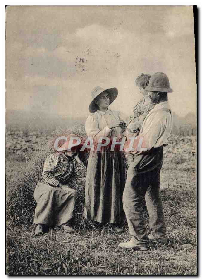 CPA Folklore Un bout de causette 
