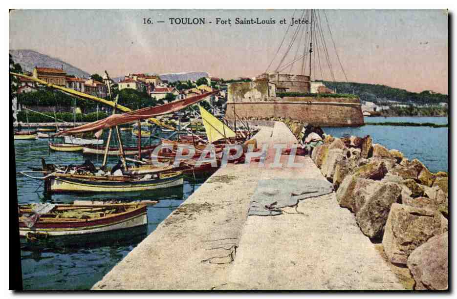 Toulon - Fort Saint-Louis et Jetée — Carte postale n°16, éditée par Cartes Mella