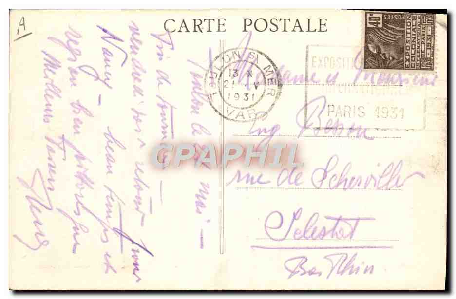 Toulon — Voiliers du Port Marchand — Phototypie Comtier, Macon — Reverso