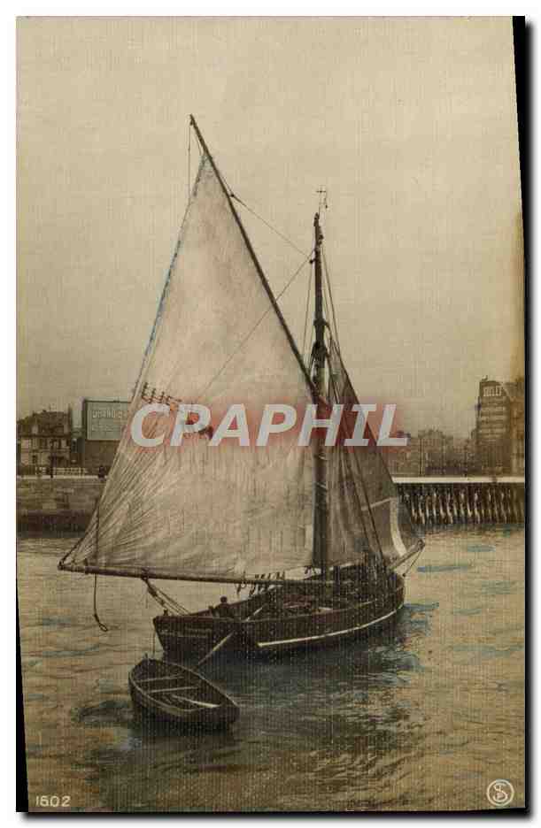 Bateau à voile — port — éditeur CPAPHIL n°1502