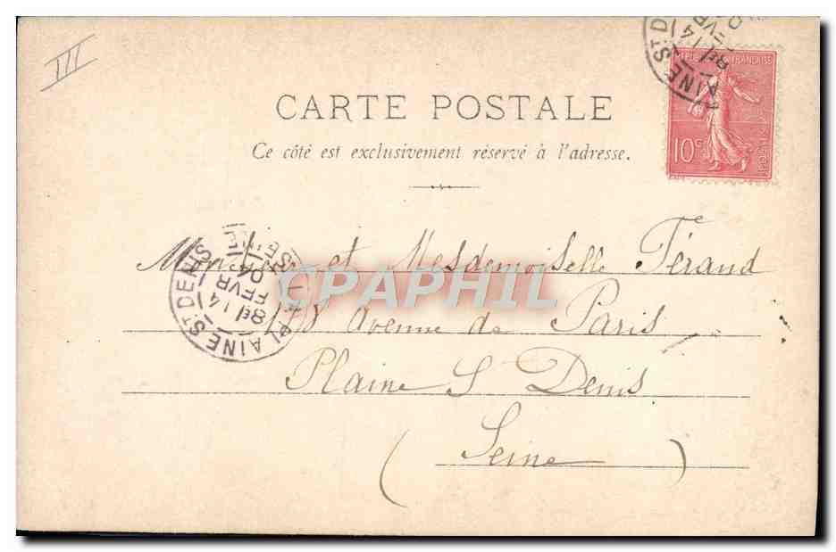 Enfant et petite fille — trouvée dans un panier de fleurs — A. N. Paris, n° 284 — Rückseite