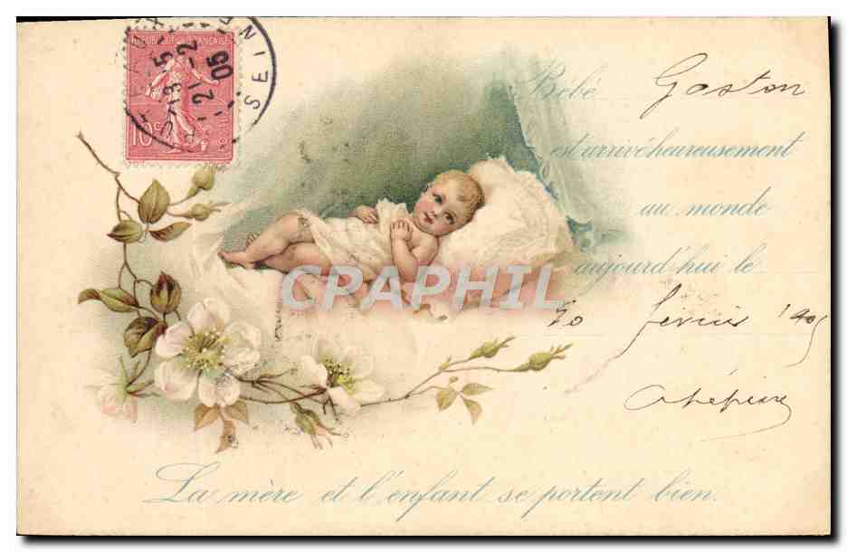 Nourrisson — Naissance de Gaston — G.B. Paris