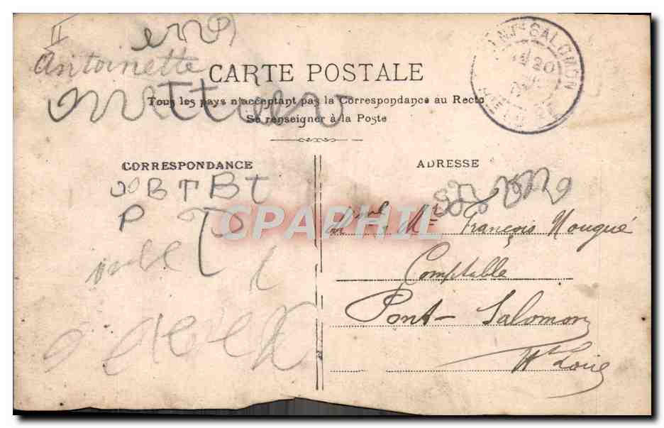 CPA Fantaisie Enfant Bebe Leon — Verso