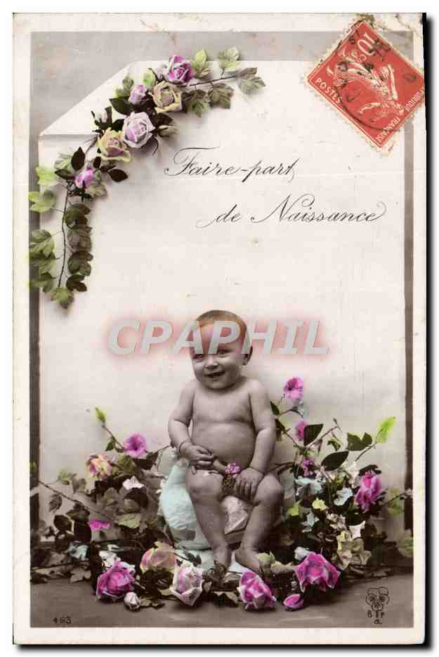 Nouveau-né — Faire-part de Naissance — Union Postale Universelle