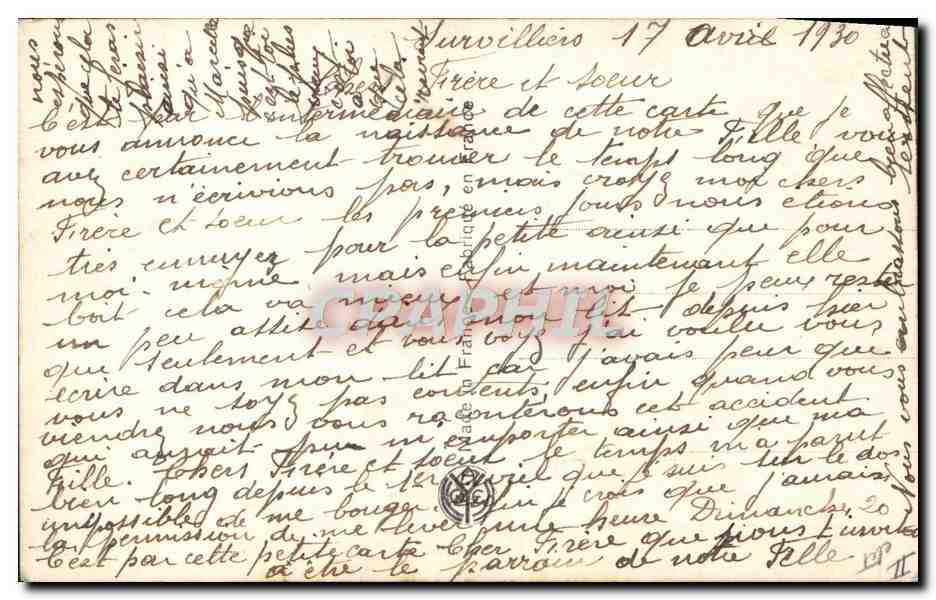 CPA Fantaisie Enfant Bebe Fernand et Agnes — Rückseite