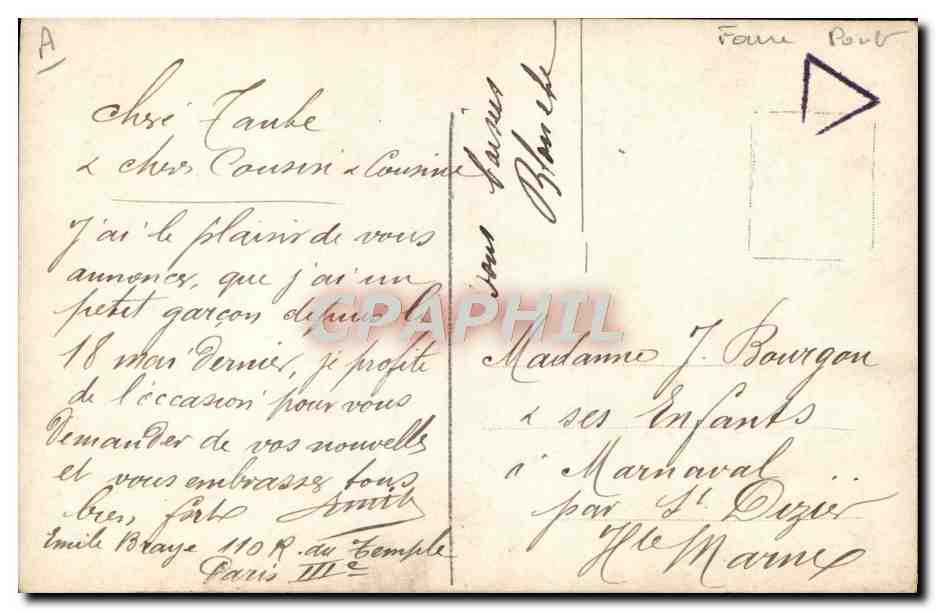 Né dans un nid — annonce de naissance — M. & Madame Braye, Paris — Reverso