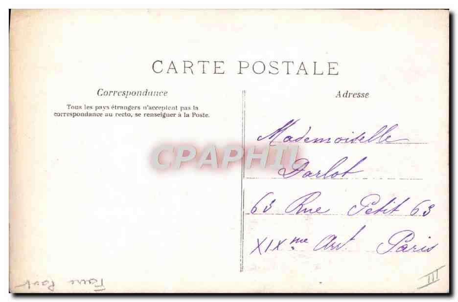 Bébé et petite fille dans un panier de roses — A.N. Paris, n°10 — Rückseite