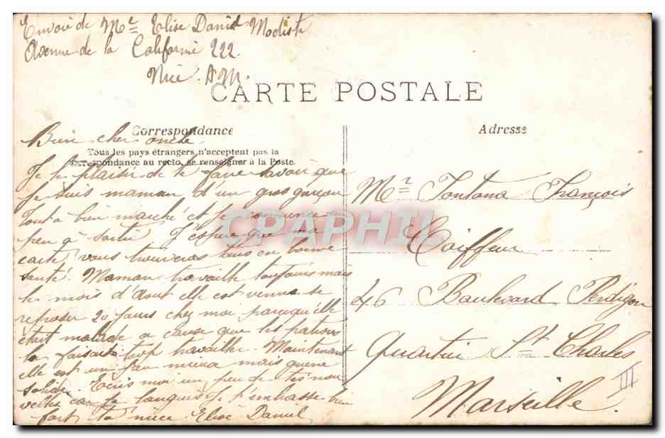 CPA Fantaisie Enfant Bebe Michel Daniel — Rückseite
