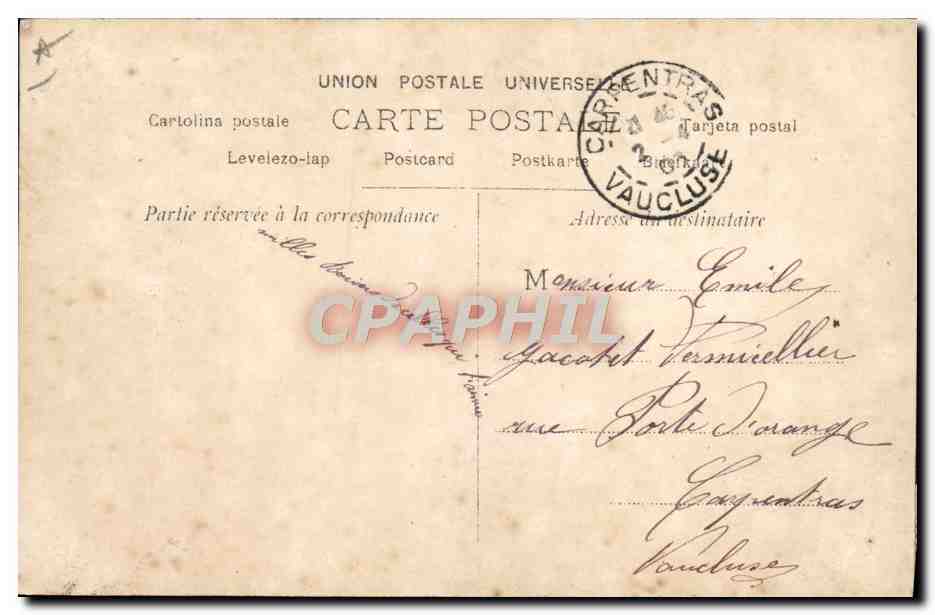 CPA Fantaisie Papillon Femme — Rückseite