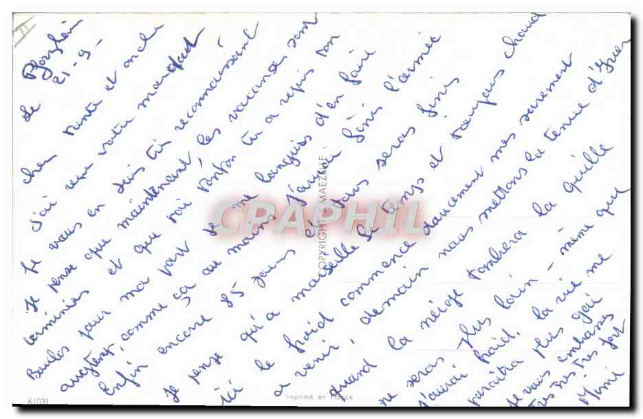 CPA Fantaisie Humour Soldat Militaria Sanglier Caming — Rückseite
