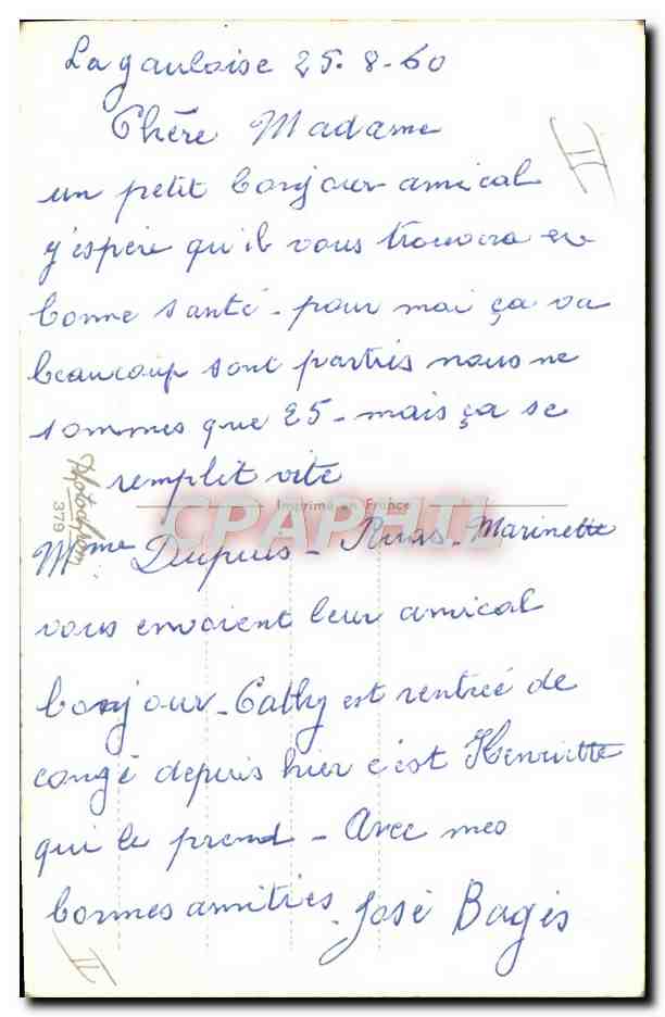 CPA Fantaisie Humour  — Rückseite