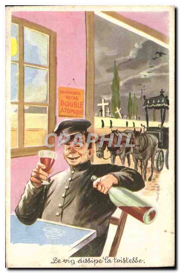 CPA Fantaisie Humour Alcool