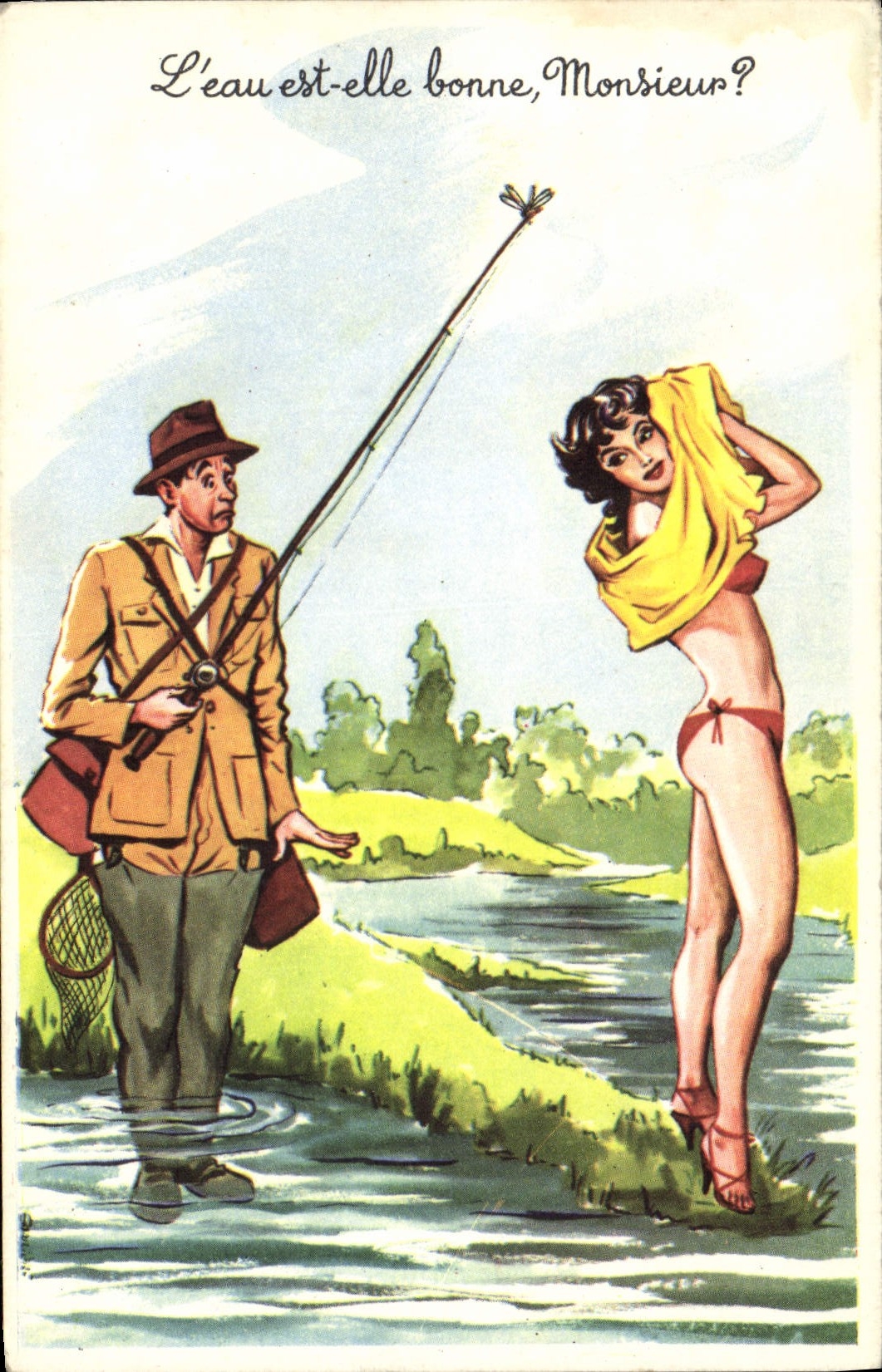CPA Fantaisie Humour Peche Pecheur 