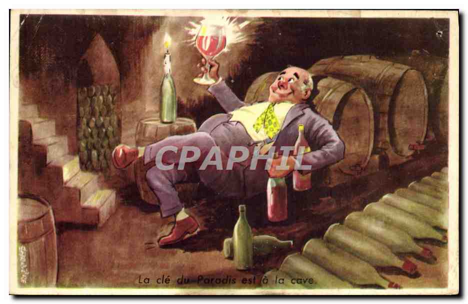 CPA Fantaisie Humour Alcool 