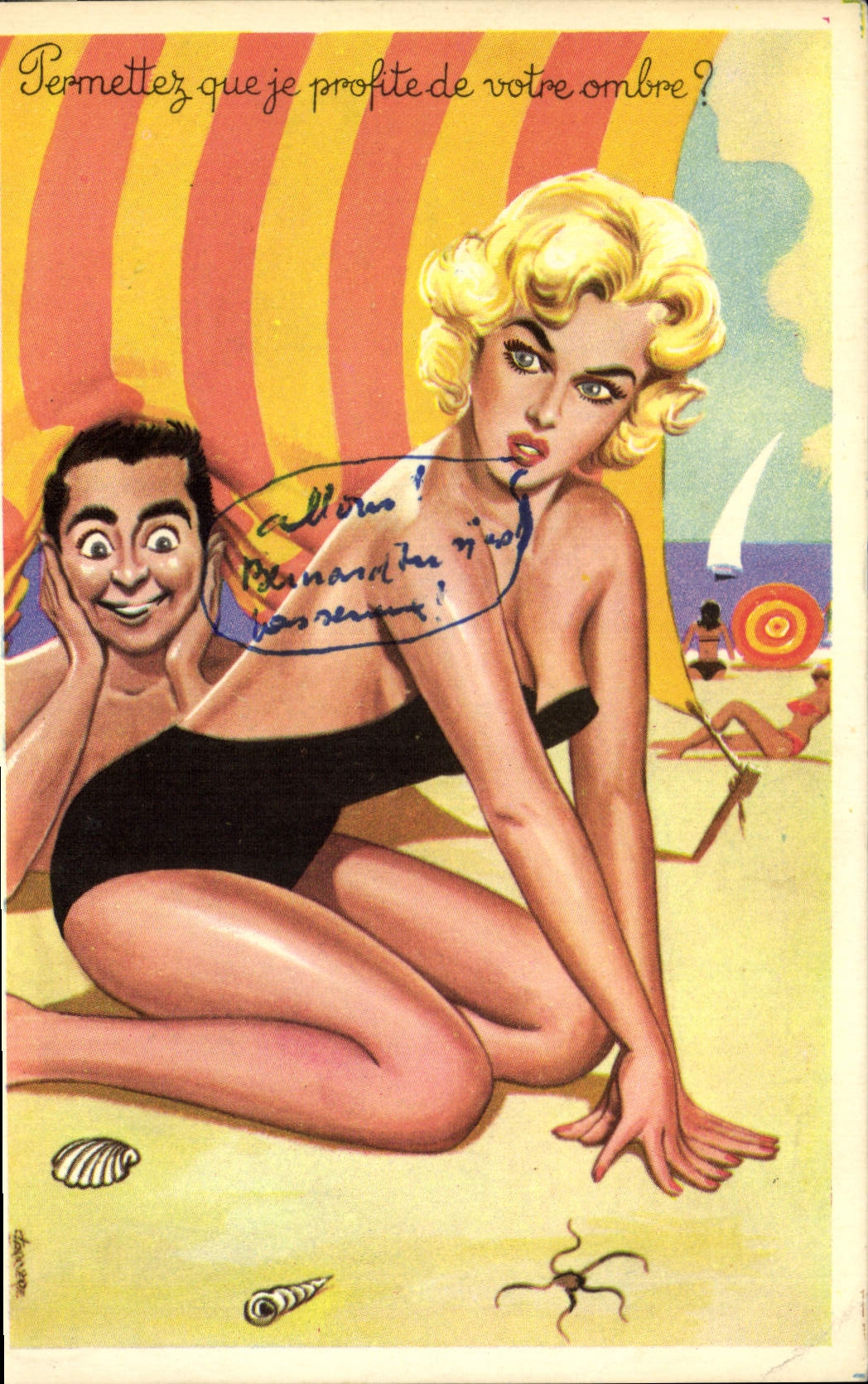 CPA Fantaisie Humour Femme Pin up