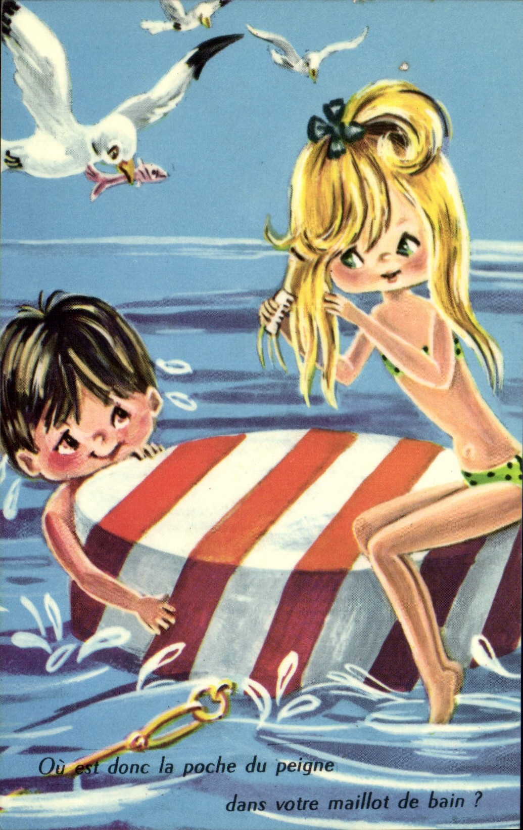 CPA Fantaisie Humour Maillot de bain 