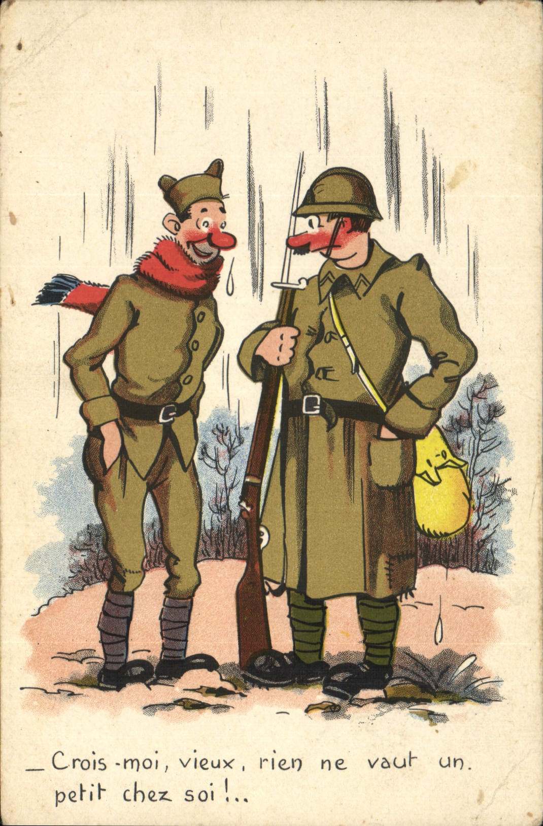 CPA Fantaisie Militaria 