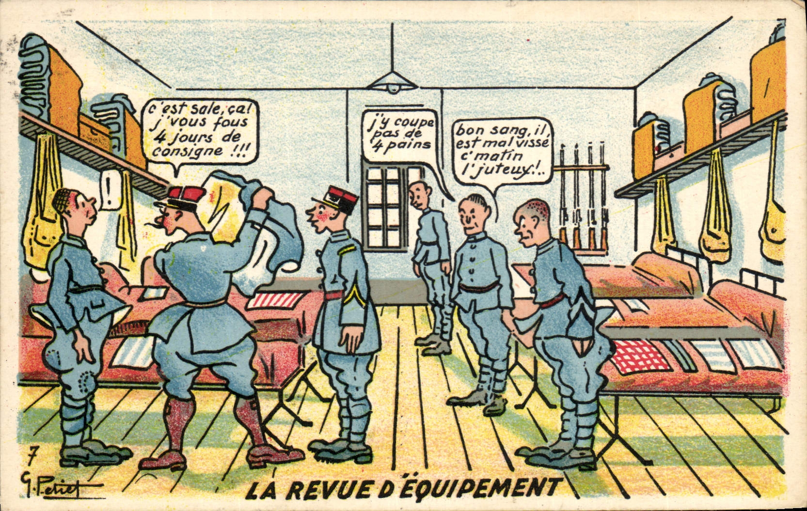 La Revue d'Équipement — caricature militaire — G. Petit, n°7