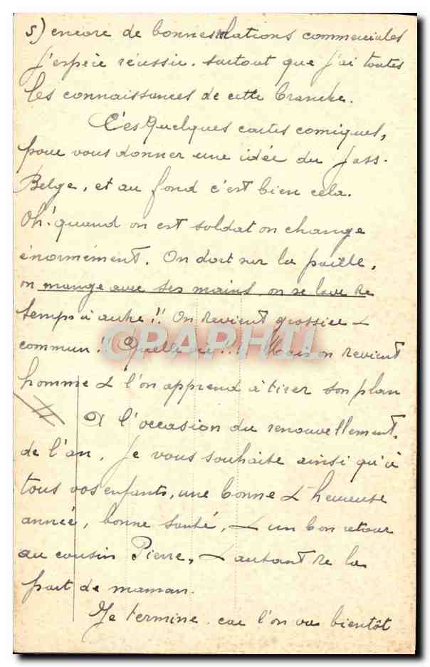 Soldat lavant un cheval — caricature humoristique — H.M.B. n°28 — Reverso