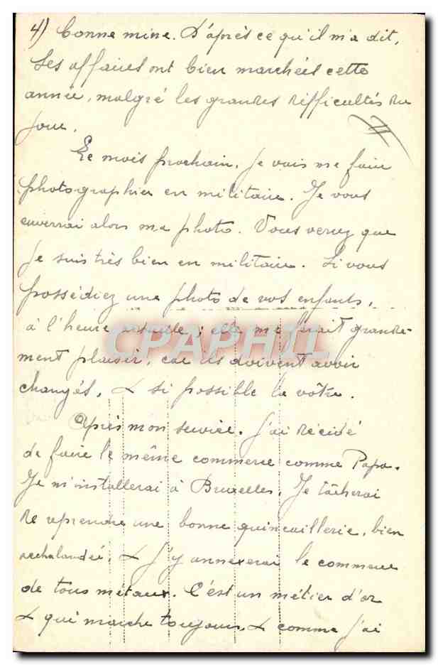 La soupe des "Jass" — caricature d'un homme avec une louche et des chaussures dans un chaudron — HM B 52 — Verso