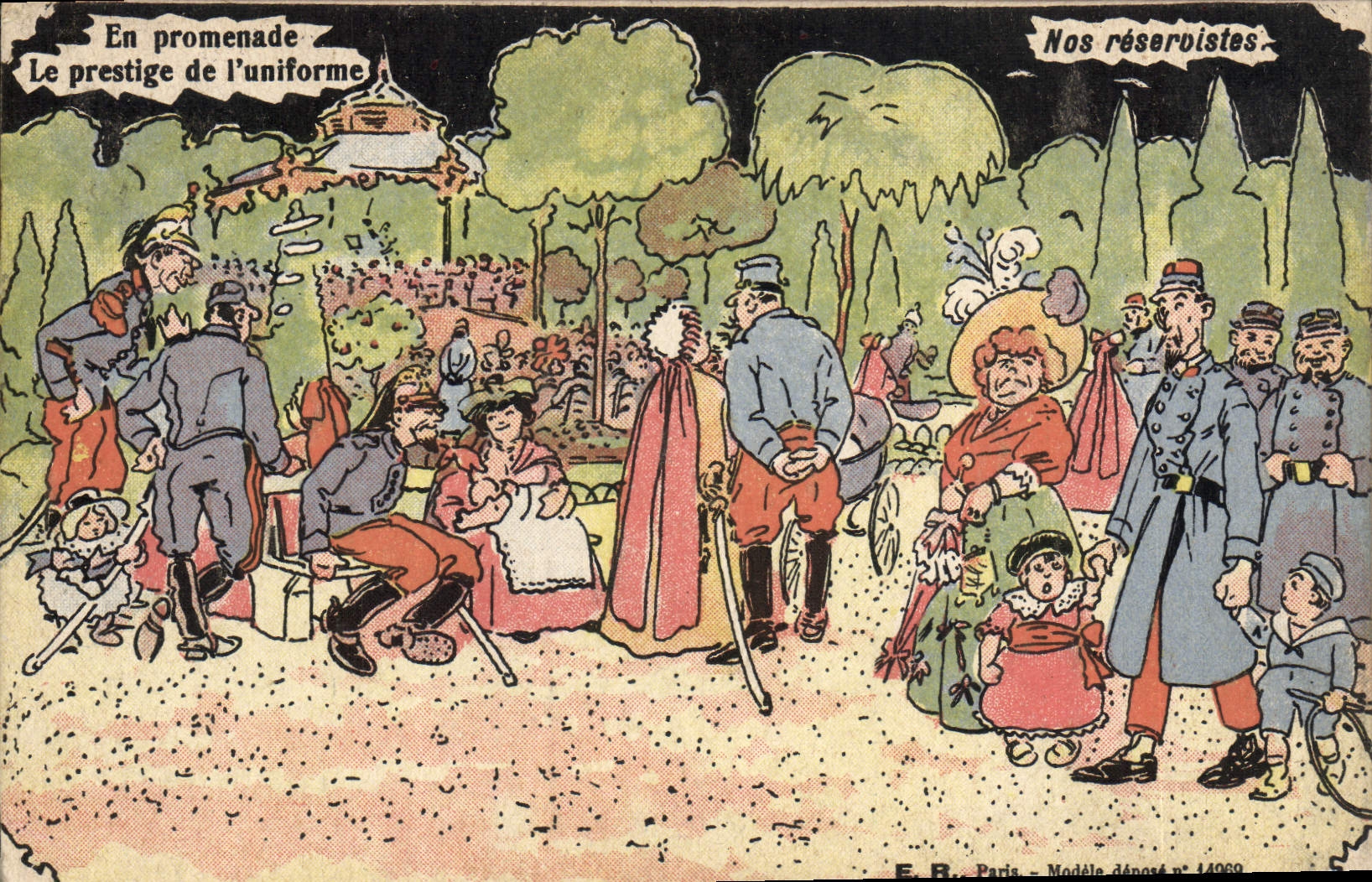 Auf einer Wanderung — Der Glanz des Uniforms — E. R., Paris, Modell-Nummer 14060