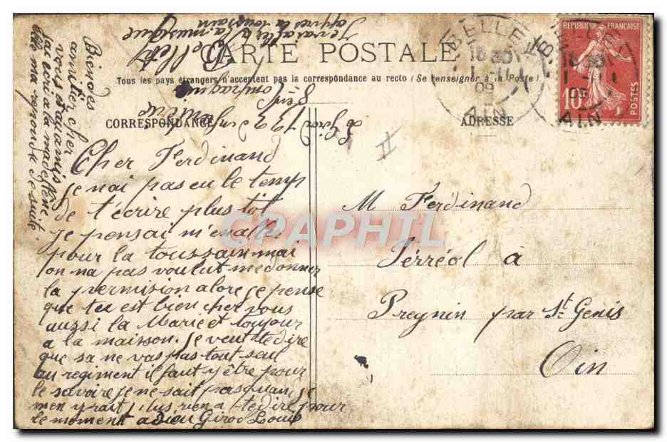CPA Fantaisie Militaria Au lavabo — Verso