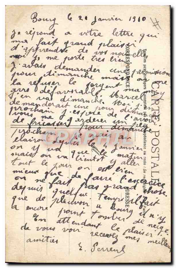 Soldats en permission — La première permission !! — E. R. PARIS (Modèle déposé, n° 14.877) — LA VIE MILITAIRE — Reverso