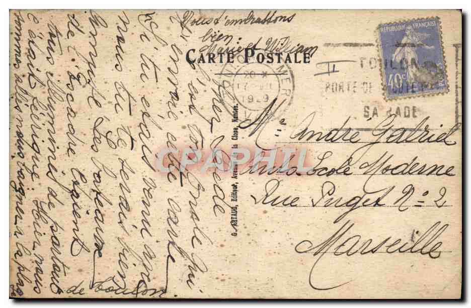 CPA Fantaisie Militaria La marine francaise Le Louedes — Reverso