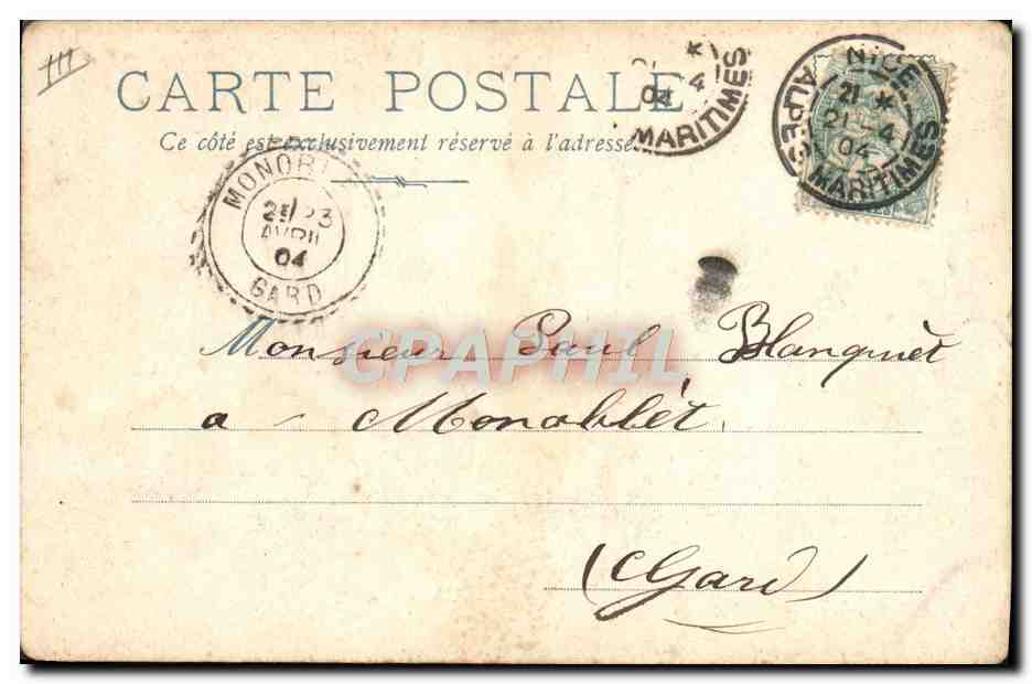 CPA Fantaisie Militaria Chien — Verso