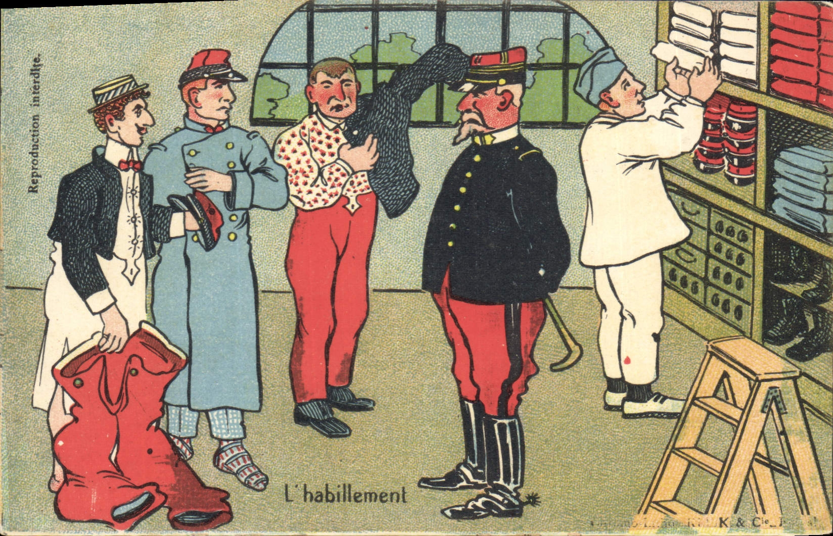 L'habillement — Série K & C. — Éditeur K & C. (verso)