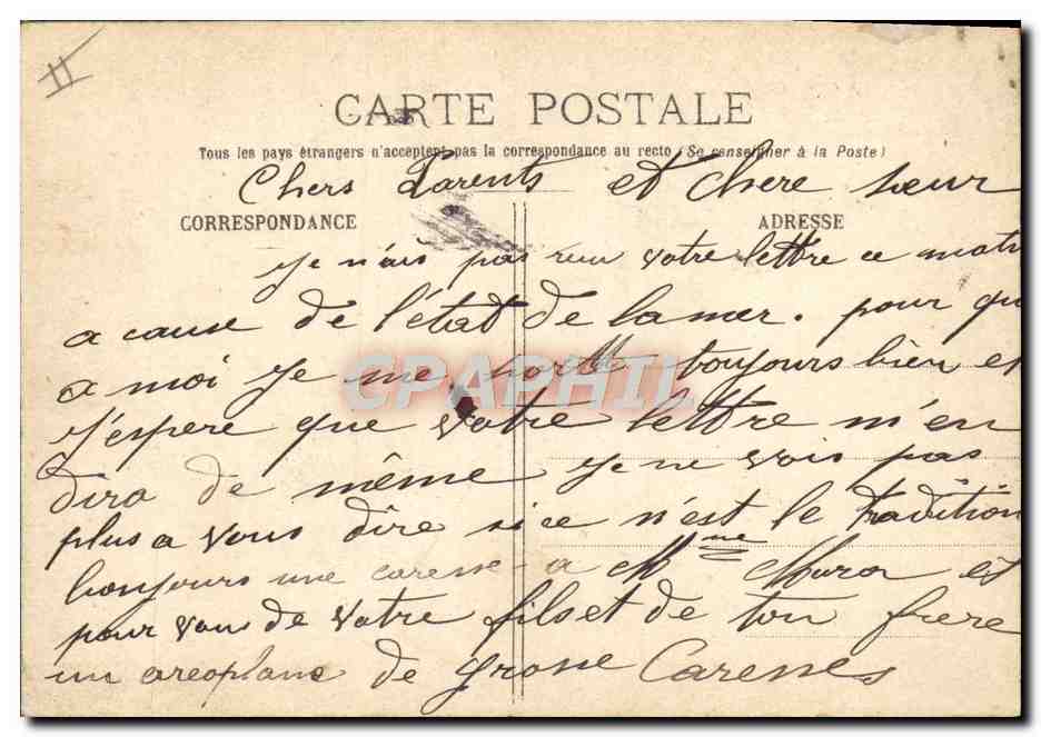 CPA Fantaisie Militaria Zeppelin Dirigeanle La fuite  — Rückseite